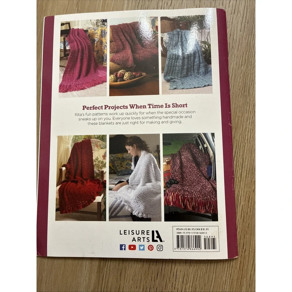 Leisure Arts Crochet Lot Of 3 Books Afghans, Granny Squares, Pattern Stitches